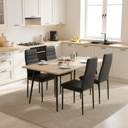 Table de salle à manger extensible ONAVA, table de cuisine rectangulaire en chêne, 120-160 cm