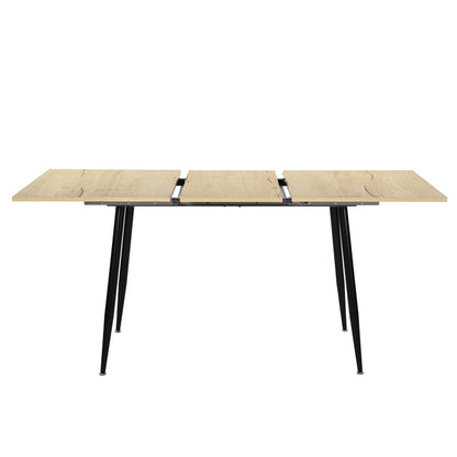 Table de salle à manger extensible ONAVA, table de cuisine rectangulaire en chêne, 120-160 cm