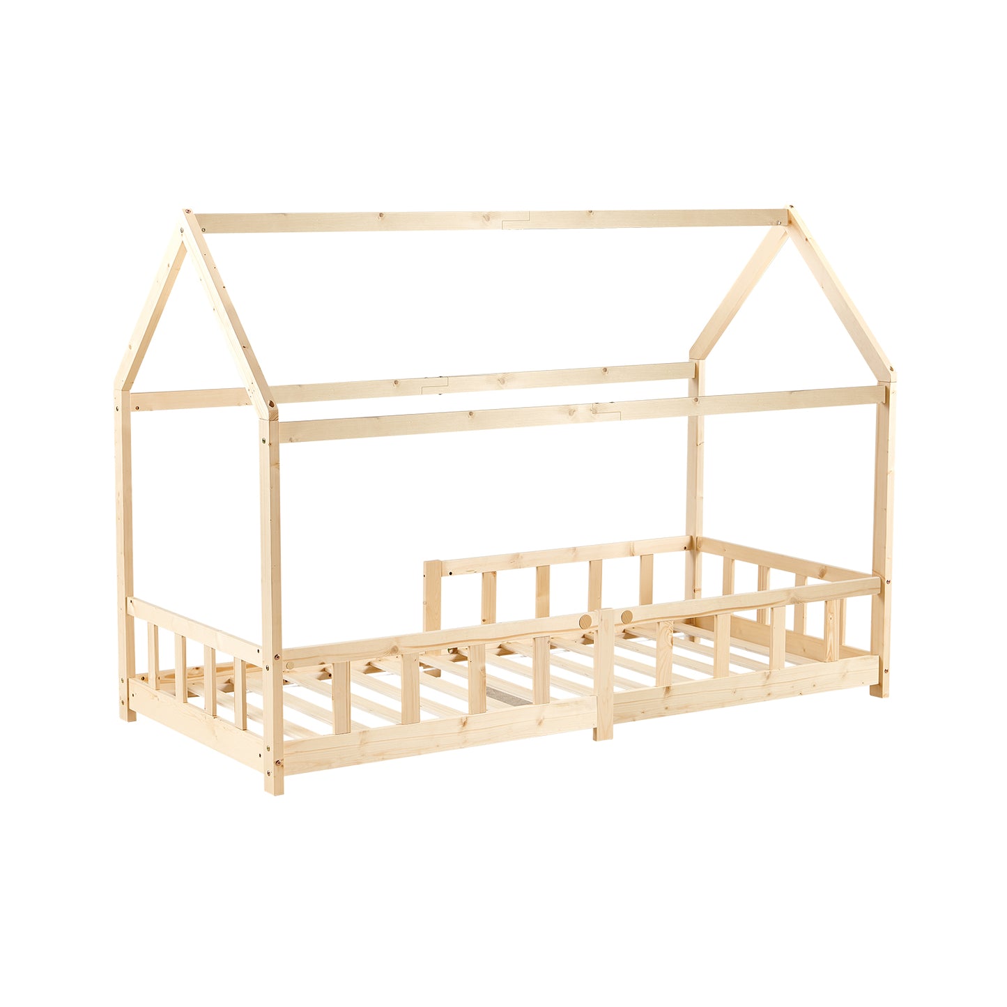 Lit Cabane Simple Pour maison Enfants avec - Bois/Blanc - PINEY