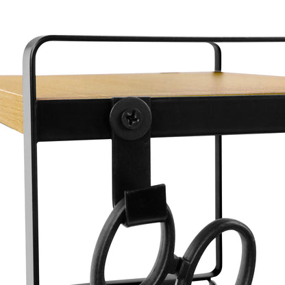 PONCE Étagère de rangement empilable pour cuisine, gain de place, 1/3/5 pièces - Feu/Bois/Blanc