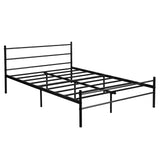 PRIMO Lit Simple/Double en Métal 94 * 196 cm/143 * 196 cm - Noir/Blanc