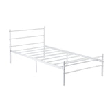 PRIMO Lit Simple/Double en Métal 94 * 196 cm/143 * 196 cm - Noir/Blanc