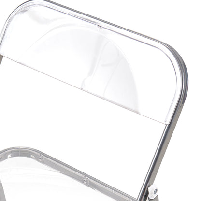 PURDY Chaises pliantes empilables Ensemble de 2/4/6 - Transparent