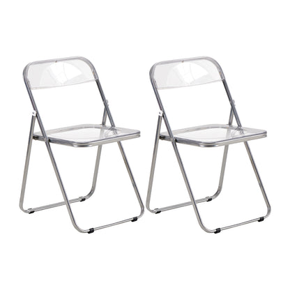 PURDY Chaises pliantes empilables Ensemble de 2/4/6 - Transparent