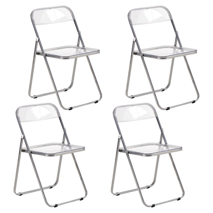 PURDY Chaises pliantes empilables Ensemble de 2/4/6 - Transparent