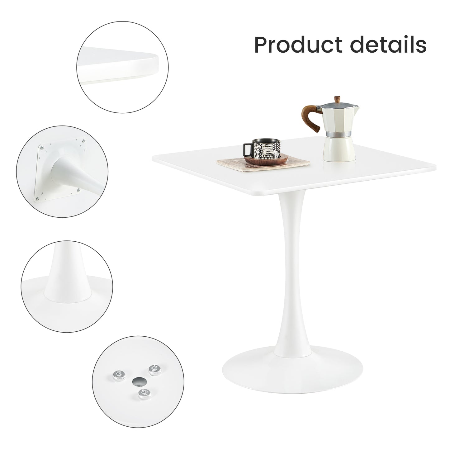 Table Tulipe Rectangulaire Blanche Balcon - RAMON