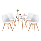 RAY Rond Table de salle à manger Table de cuisine Table de conférence de bureau moderne Table basse - Noir/ Blanc