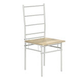 RODERICK Chaises de salle à manger rétro (lot de 8) - Bois/Grain de chêne clair