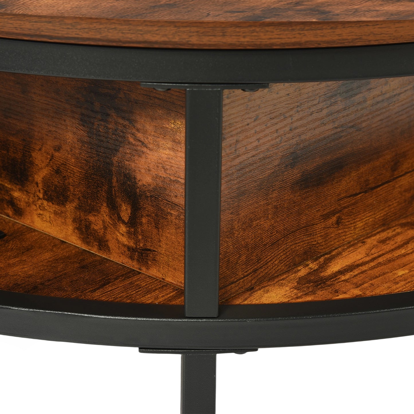 Table basse relevable pour salon avec compartiment caché et prises de courant