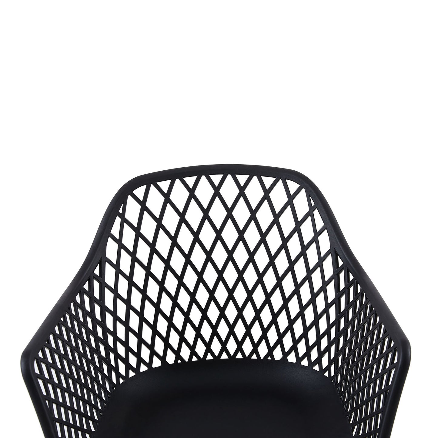 Chaise à bras creux ROME (Ensemble de 6) - Noir/Blanc