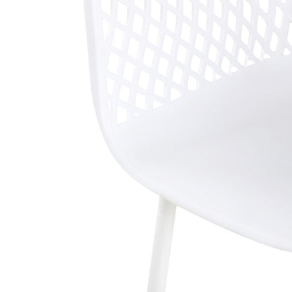 Chaise à bras creux ROME (Ensemble de 4) - Blanc