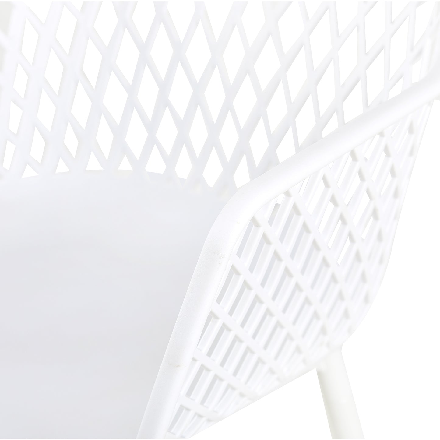 Chaise à bras creux ROME (Ensemble de 4) - Blanc