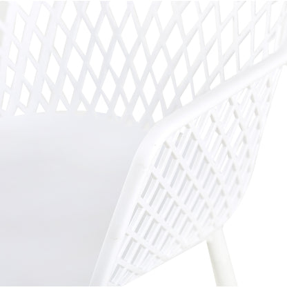 Chaise à bras creux ROME (Ensemble de 4) - Blanc