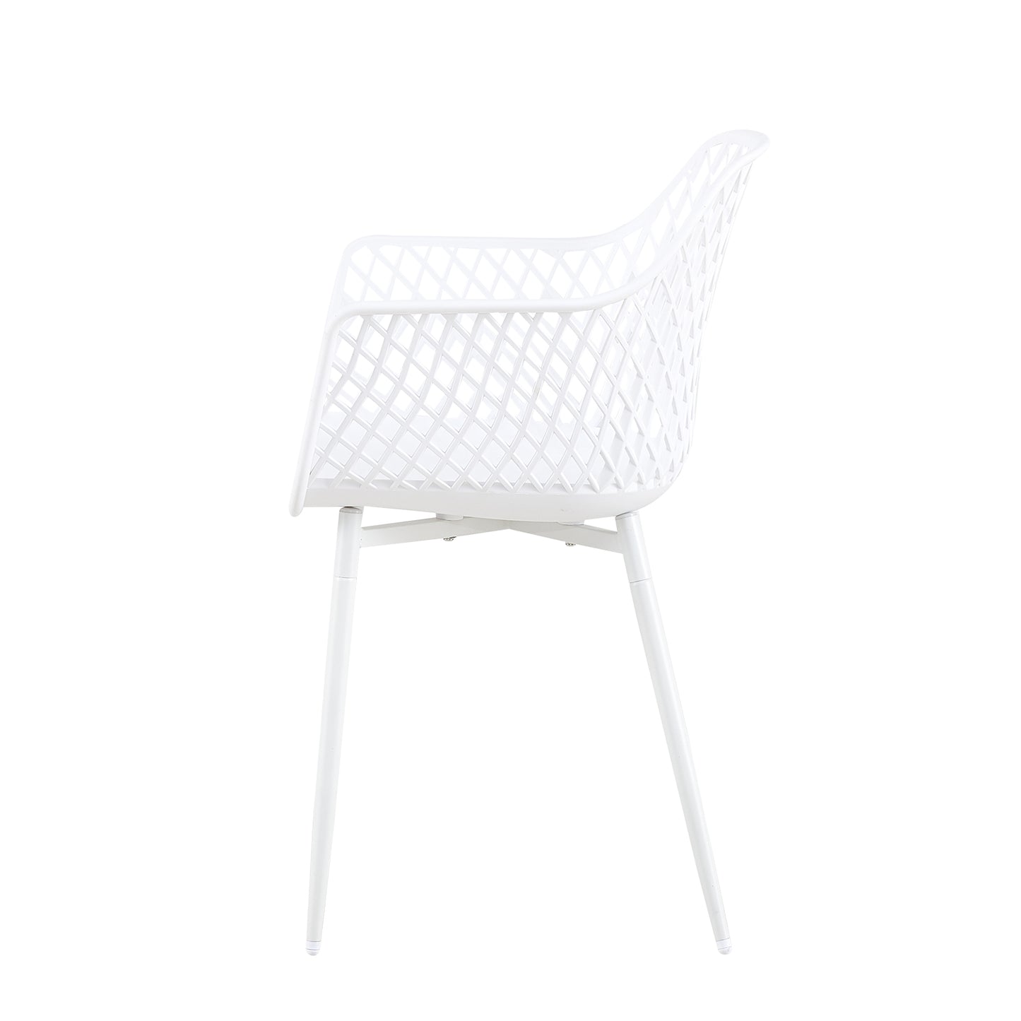 Chaise à bras creux ROME (Ensemble de 4) - Blanc
