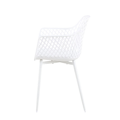 Chaise à bras creux ROME (Ensemble de 4) - Blanc