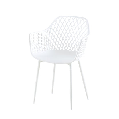 Chaise à bras creux ROME (Ensemble de 4) - Blanc
