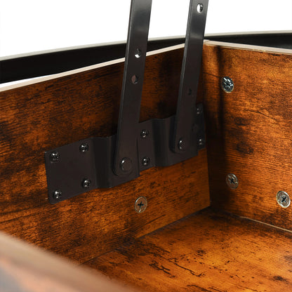 Table basse ronde relevable avec rangement caché - ROSS