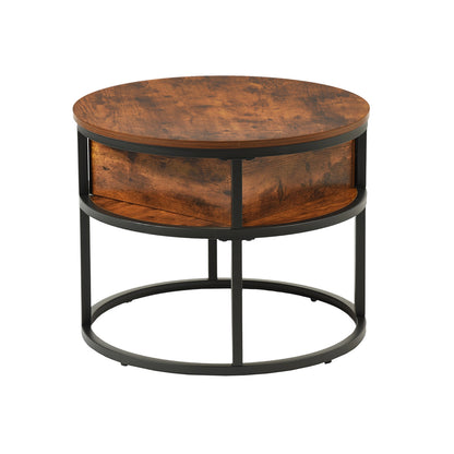 Table basse ronde relevable avec rangement caché - ROSS