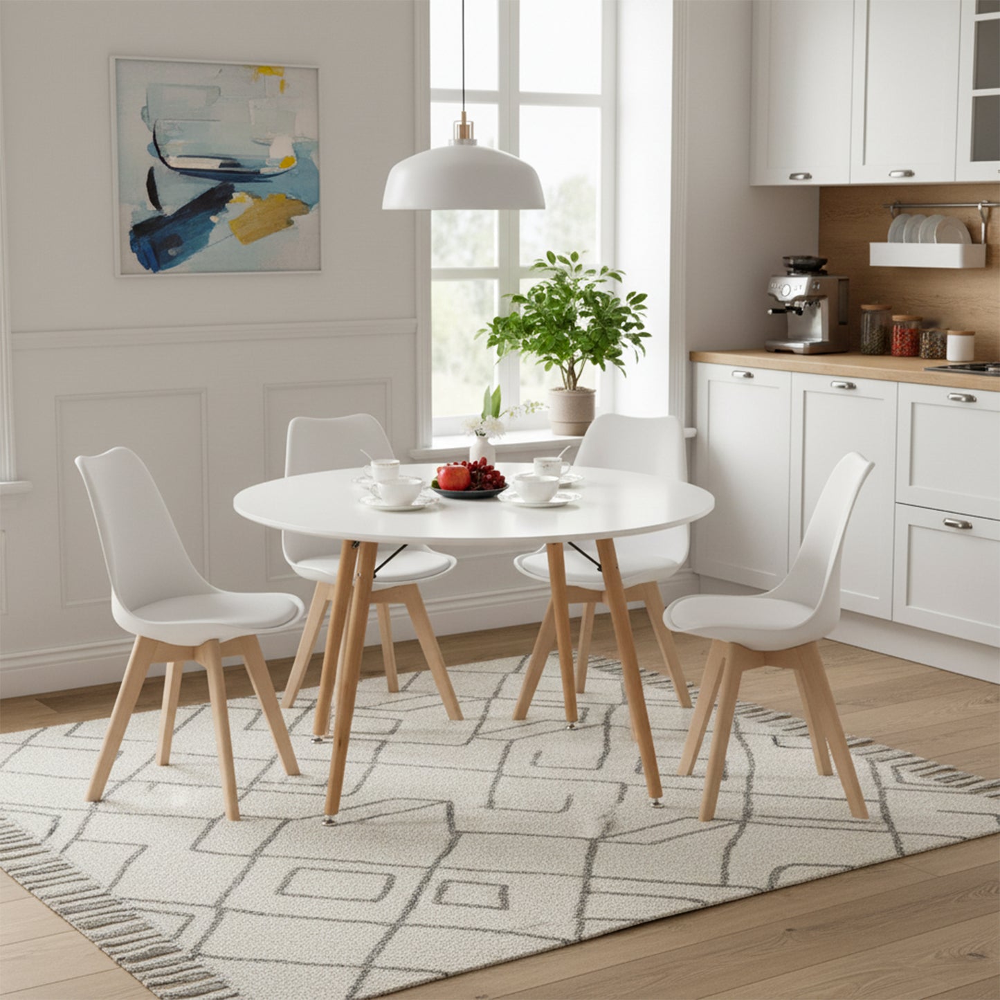 Table ronde Interrupt 120 cm - Blanche