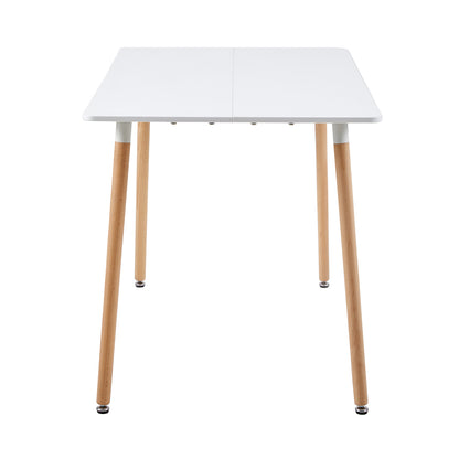SAGE Rectangulaire Table de salle à manger Table de cuisine Table de conférence de bureau moderne Table basse - Noir/Blanc