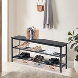 Banc à chaussures à 3 niveaux et étagère de salle de bain 100 cm - SATSOP