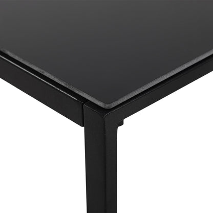 Ensemble de mobilier de jardin en rotin 5 pièces, 2 fauteuils + 2 repose-pieds + 1 table - Noir