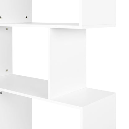 Bibliothèque TILDEN, étagère sur pied, étagère de bureau, séparateur de pièce à 6 compartiments - Blanc