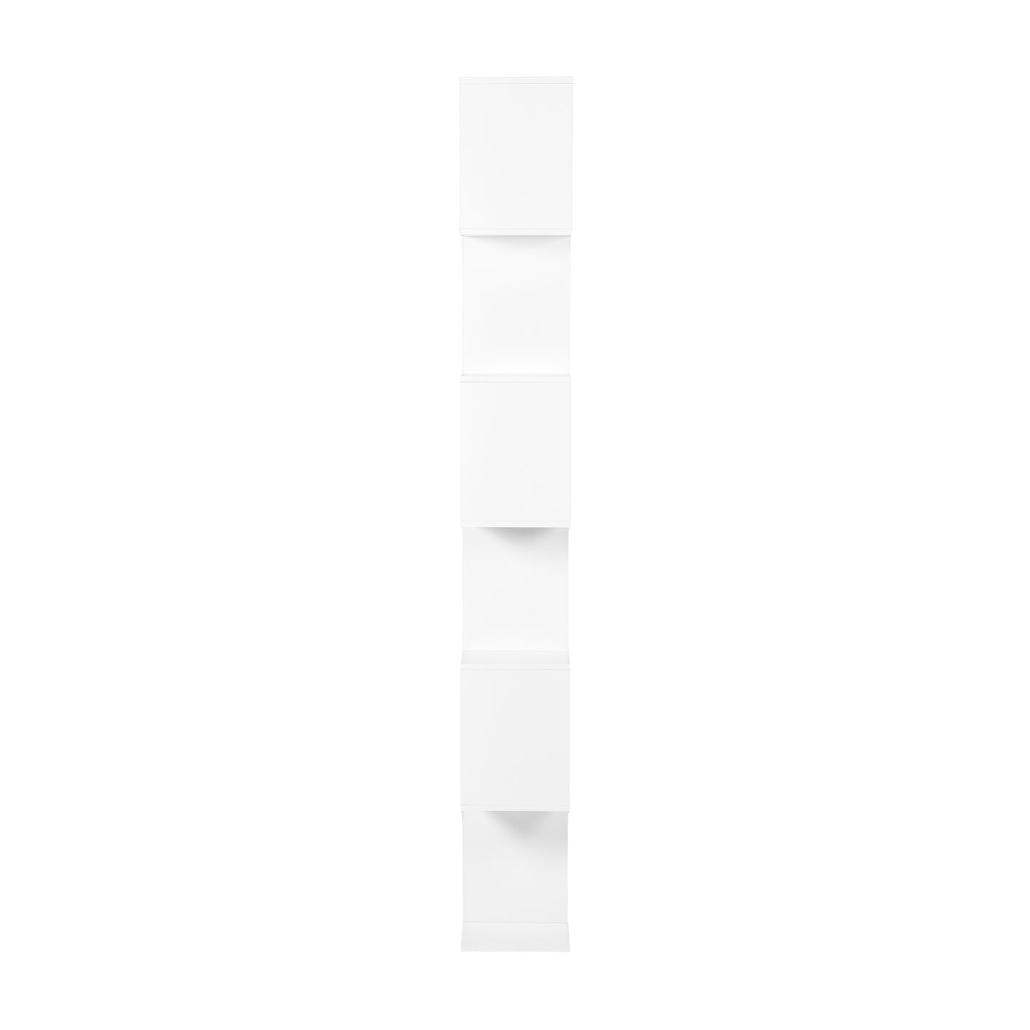 Bibliothèque TILDEN, étagère sur pied, étagère de bureau, séparateur de pièce à 6 compartiments - Blanc