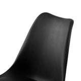 TULIP Chaise de Bureau en Cuir PU Blanc/ Noir avec Réglage de Hauteur
