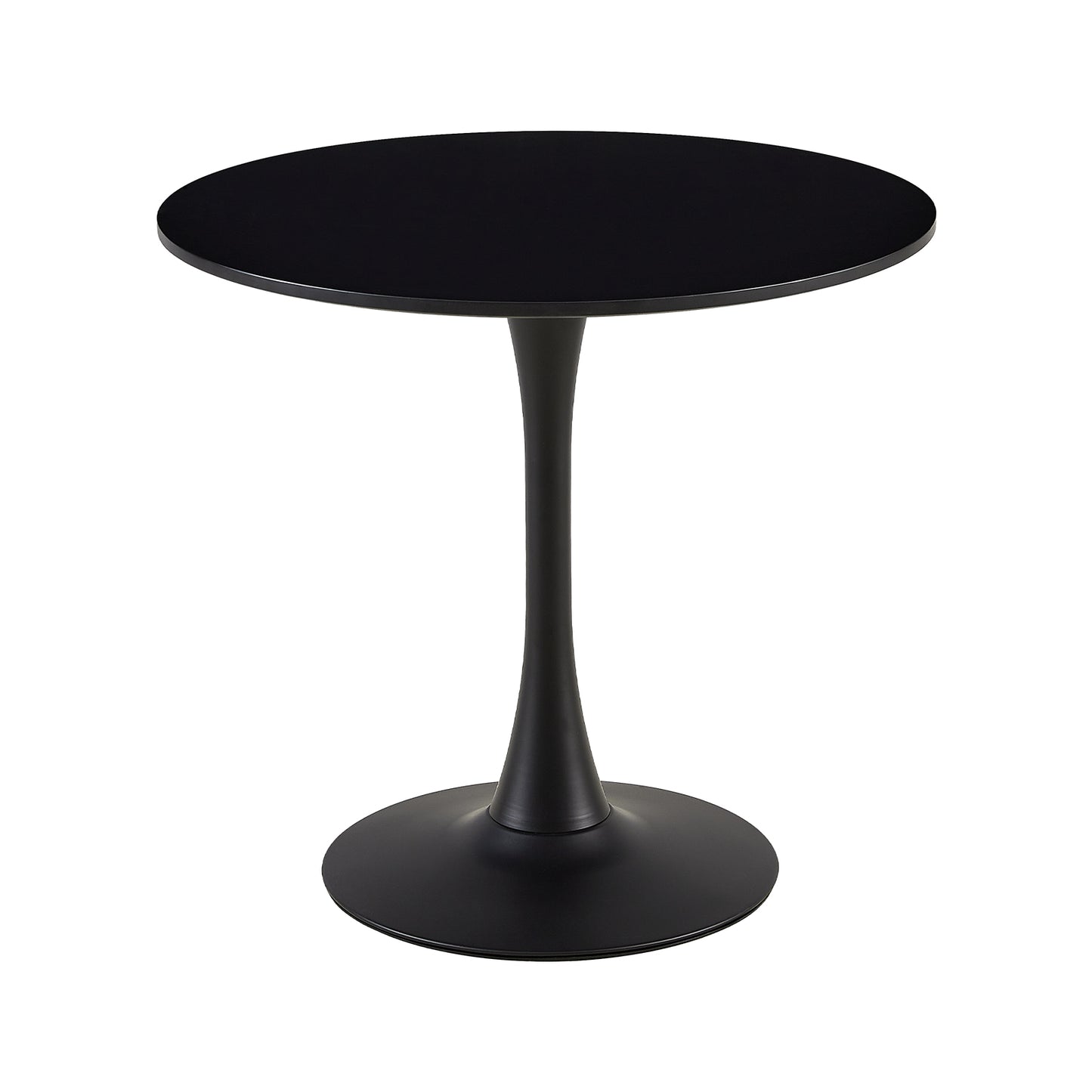 Un plateau de table ne se divise pas TULIP Table à manger à tréteaux avec 70 cm - Blanc/Noir