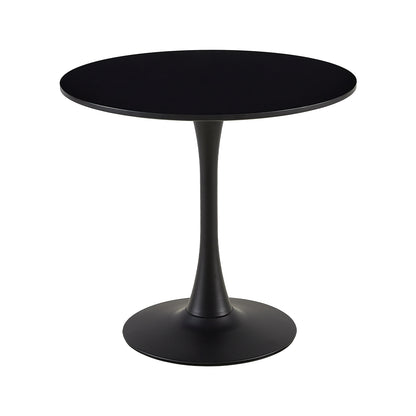 Un plateau de table ne se divise pas TULIP Table à manger à tréteaux avec 70 cm - Blanc/Noir