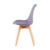 Chaise de Salle à Manger TULIP PP - Vert Mat/Gris Violet/Vert Crème Glacée - Chaise de Bureau Rembourrée en PU