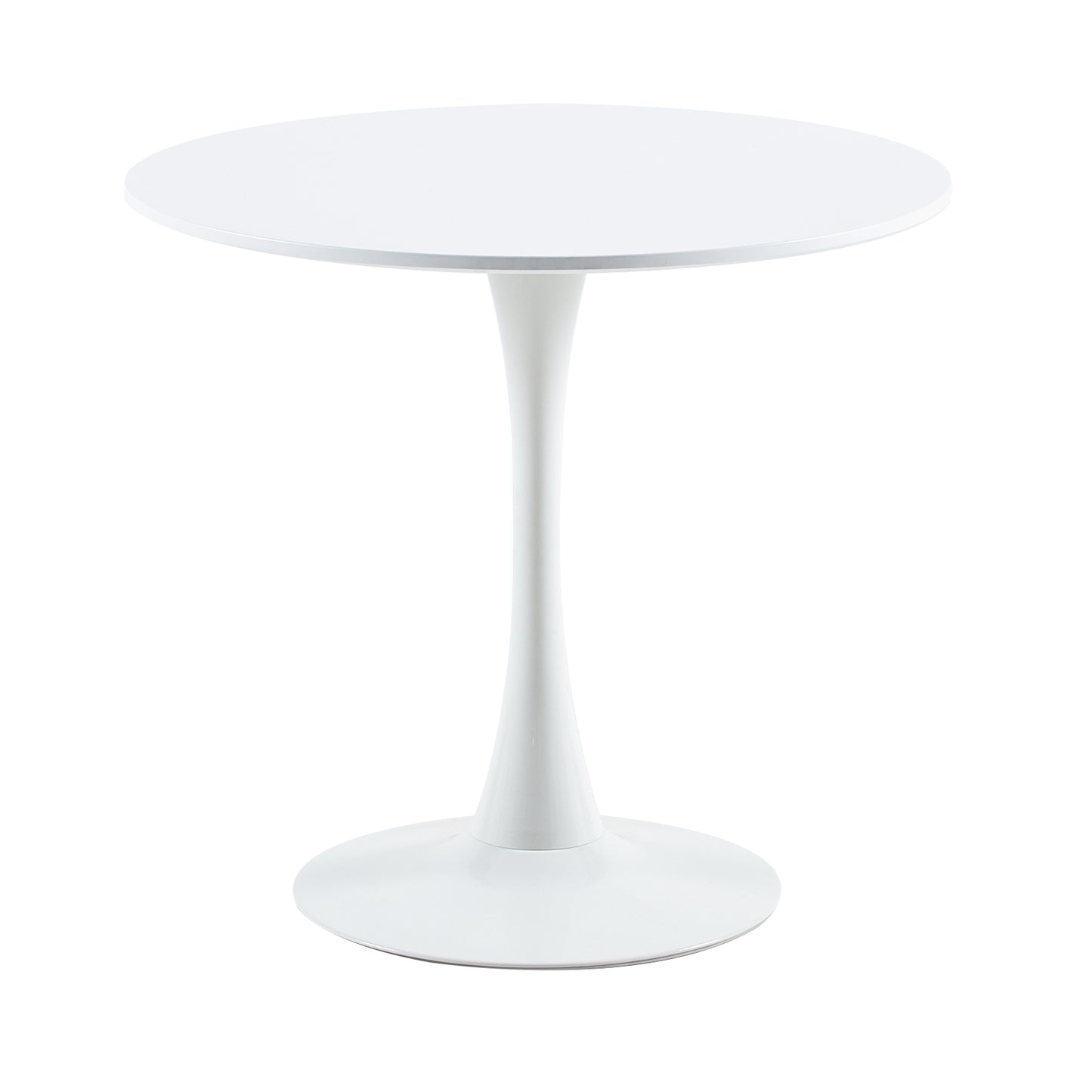Un plateau de table ne se divise pas TULIP Table à manger à tréteaux avec 70 cm - Blanc/Noir