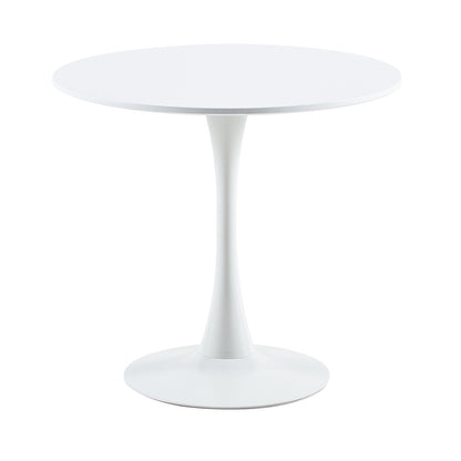Un plateau de table ne se divise pas TULIP Table à manger à tréteaux avec 70 cm - Blanc/Noir