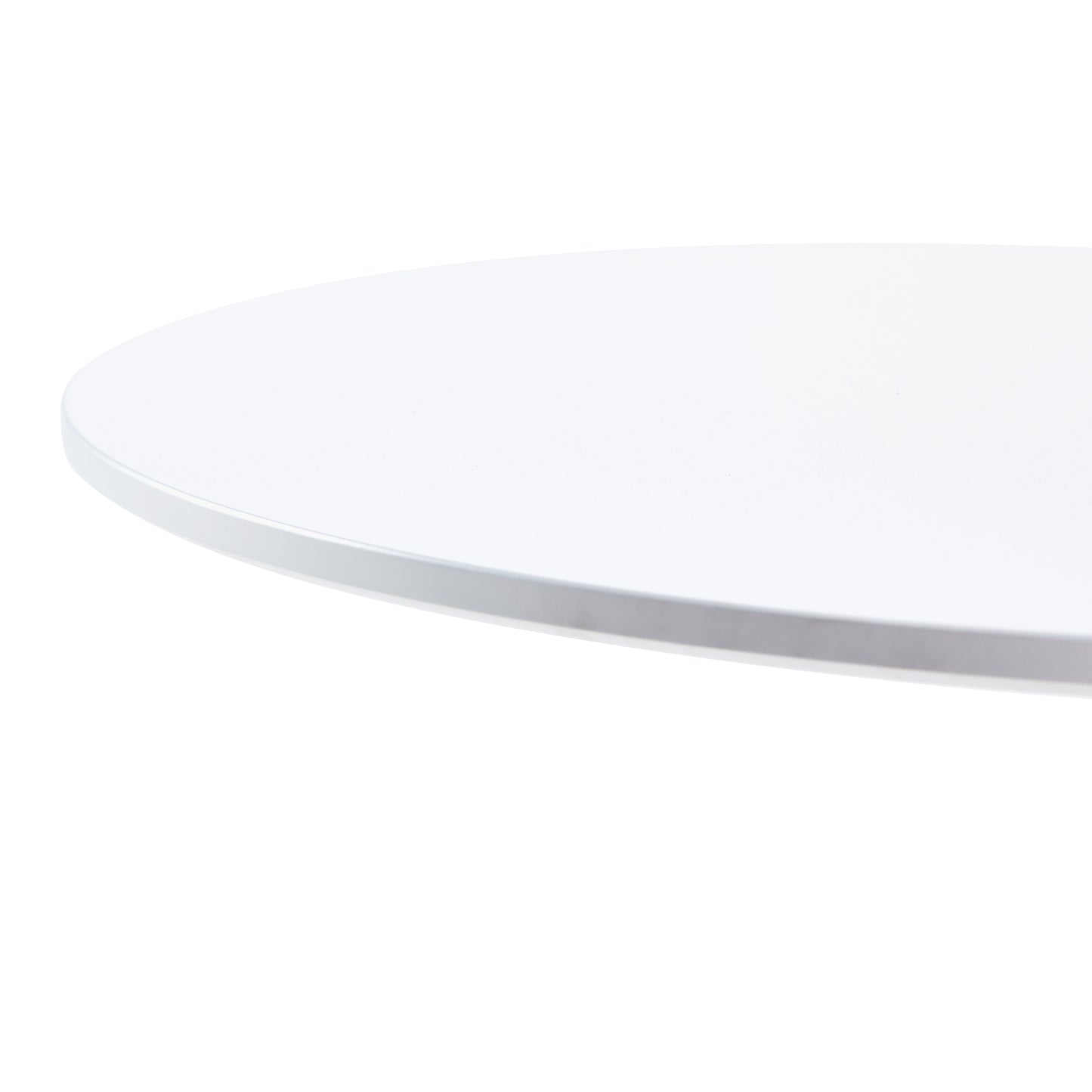 Un plateau de table ne se divise pas TULIP Table à manger à tréteaux avec 70 cm - Blanc/Noir