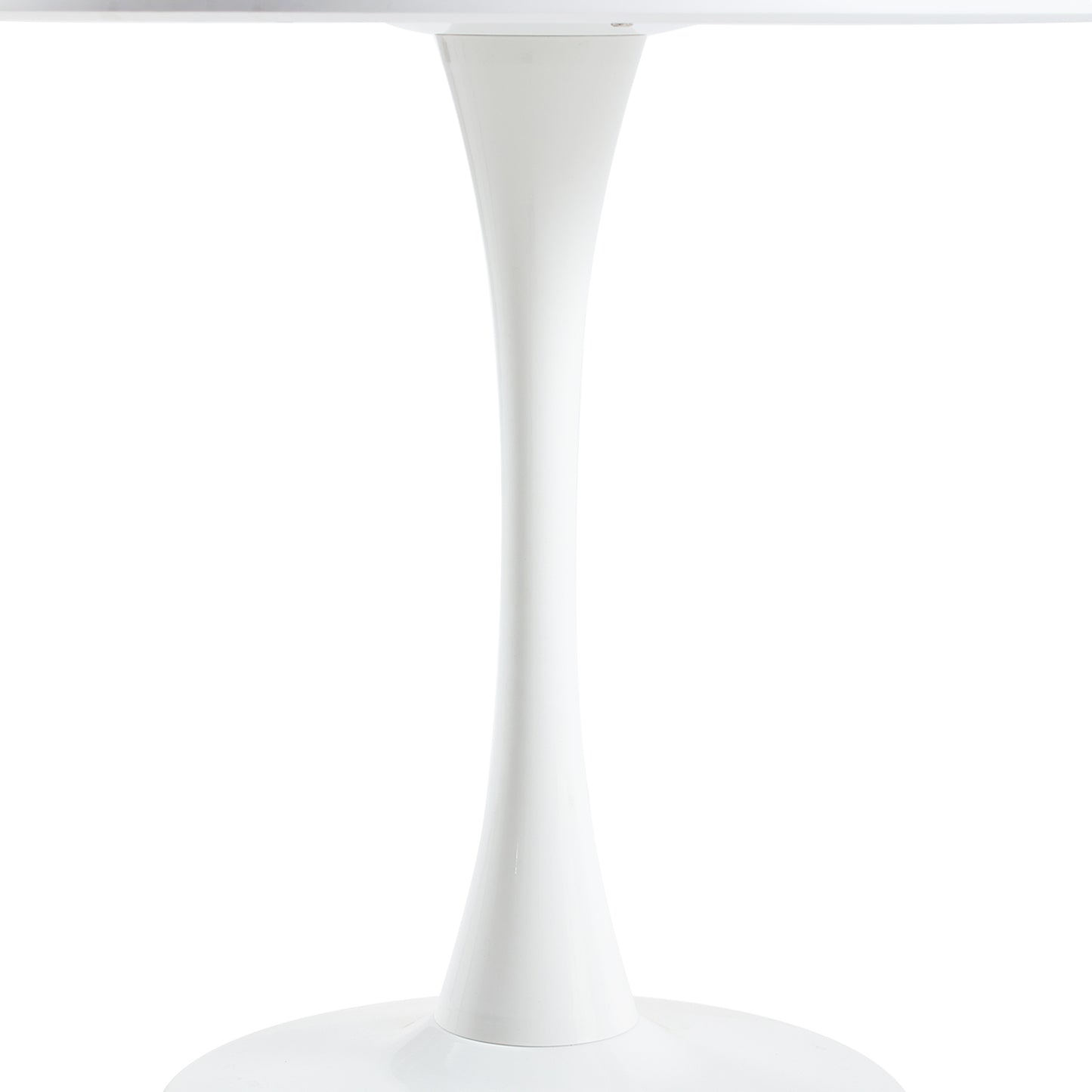 Un plateau de table ne se divise pas TULIP Table à manger à tréteaux avec 70 cm - Blanc/Noir