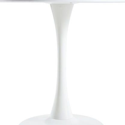 Un plateau de table ne se divise pas TULIP Table à manger à tréteaux avec 70 cm - Blanc/Noir