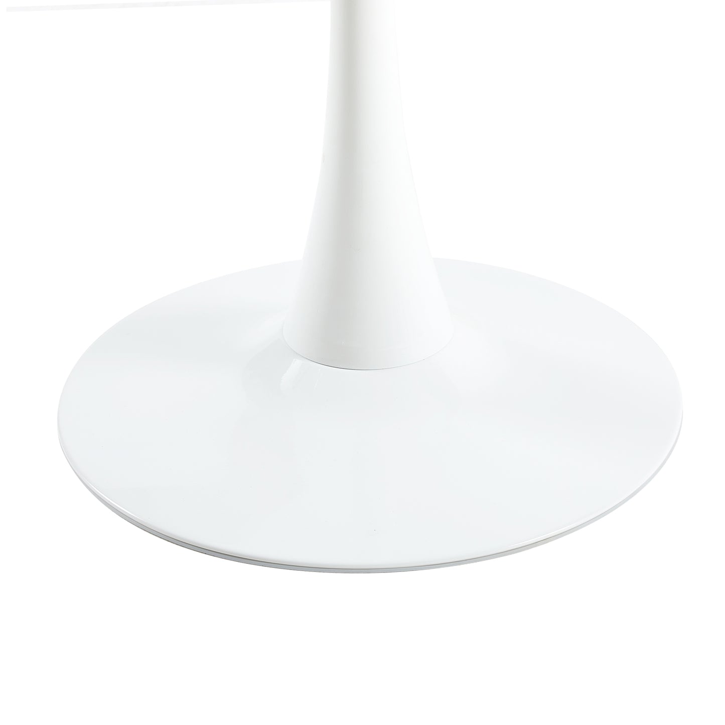 Un plateau de table ne se divise pas TULIP Table à manger à tréteaux avec 70 cm - Blanc/Noir