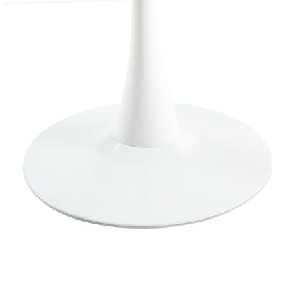 Un plateau de table ne se divise pas TULIP Table à manger à tréteaux avec 70 cm - Blanc/Noir