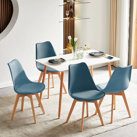Chaise de salle à manger bleu gris foncé