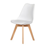 Chaise Style Scandinave Pieds en Chêne - Noir/Blanc/Gris-TULIP PP