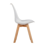 Chaise Style Scandinave Pieds en Chêne - Noir/Blanc/Gris-TULIP PP