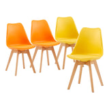 Chaises de salle à manger Orange et Jaune, lot de 4-TULIP