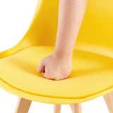 Lot de 2 chaises avec pieds en hêtre - Couleurs mélangées - TULIP