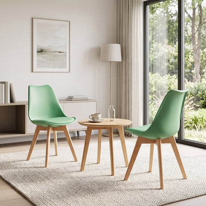 Ensemble de 4 chaises de salle à manger TULIP - Vert lac