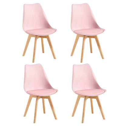 Chaises de salle à manger TULIP rembourrées (Lot de 2/4) - Rose