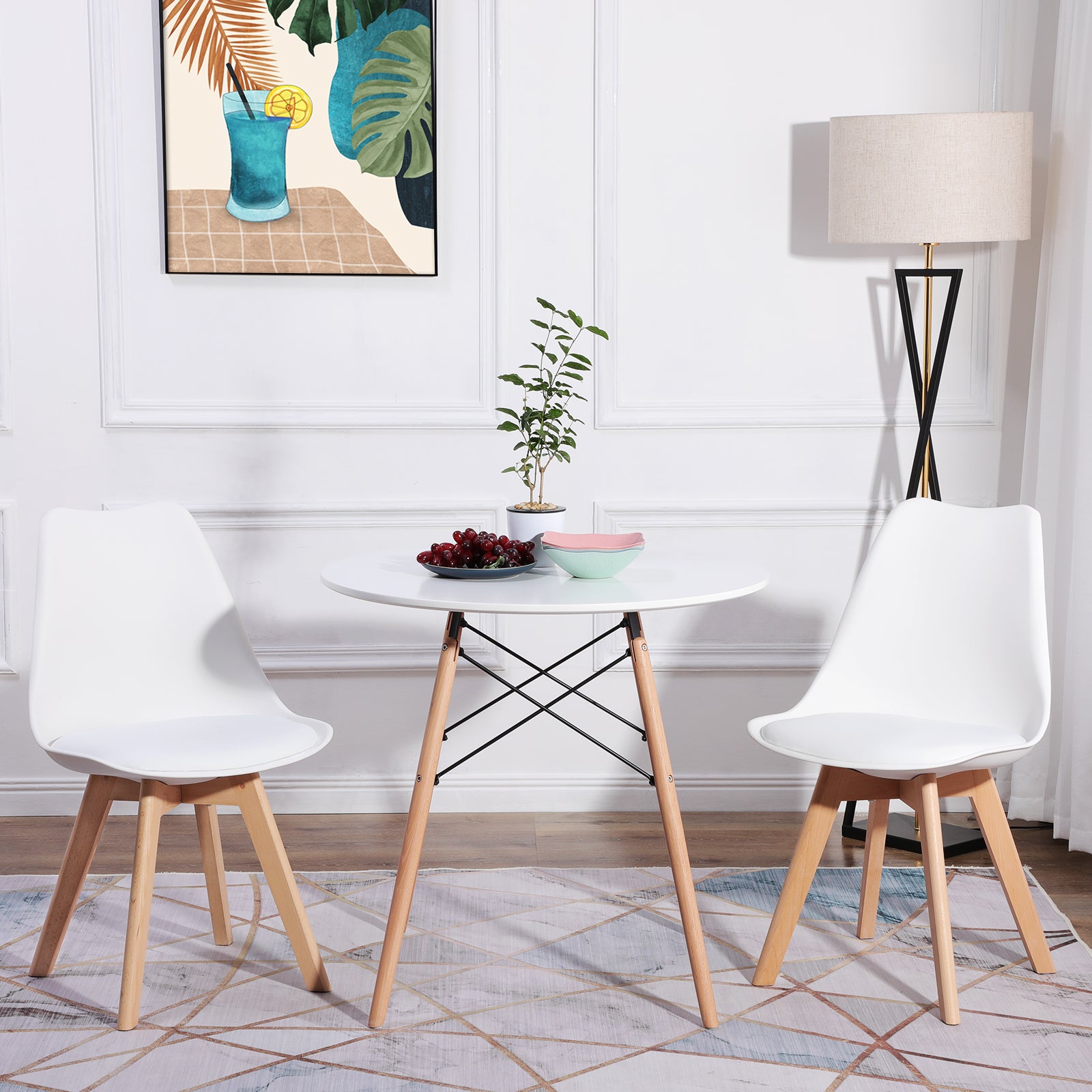 chaise scandinave blanche