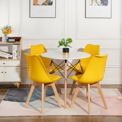 Lot de 4 chaises de salle à manger - Orange/Jaune-Tulip