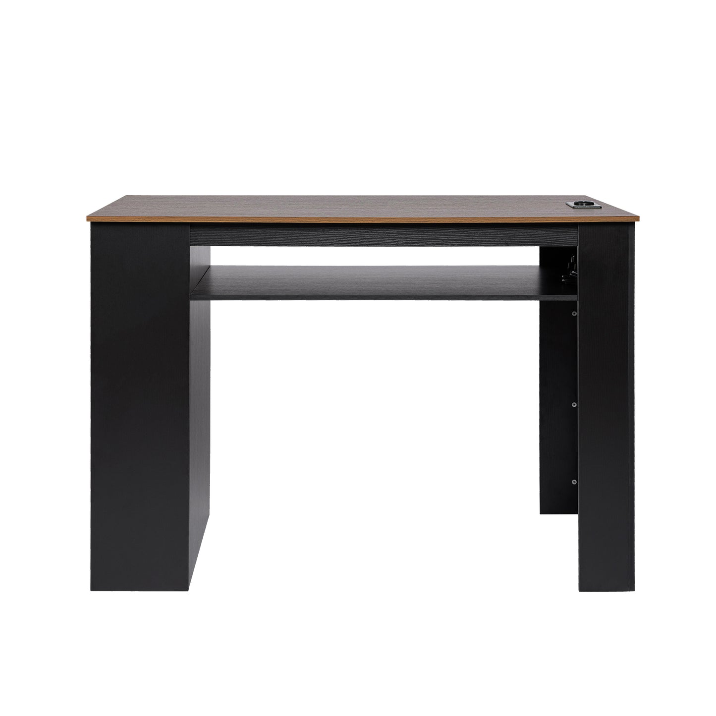 Bureau moderne TURLEY avec compartiments - Noir/Blanc