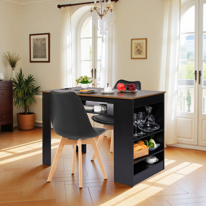 Bureau moderne TURLEY avec compartiments - Noir/Blanc